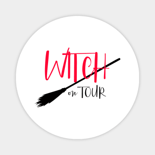 Witch on tour Party carnival Halloween Magnet